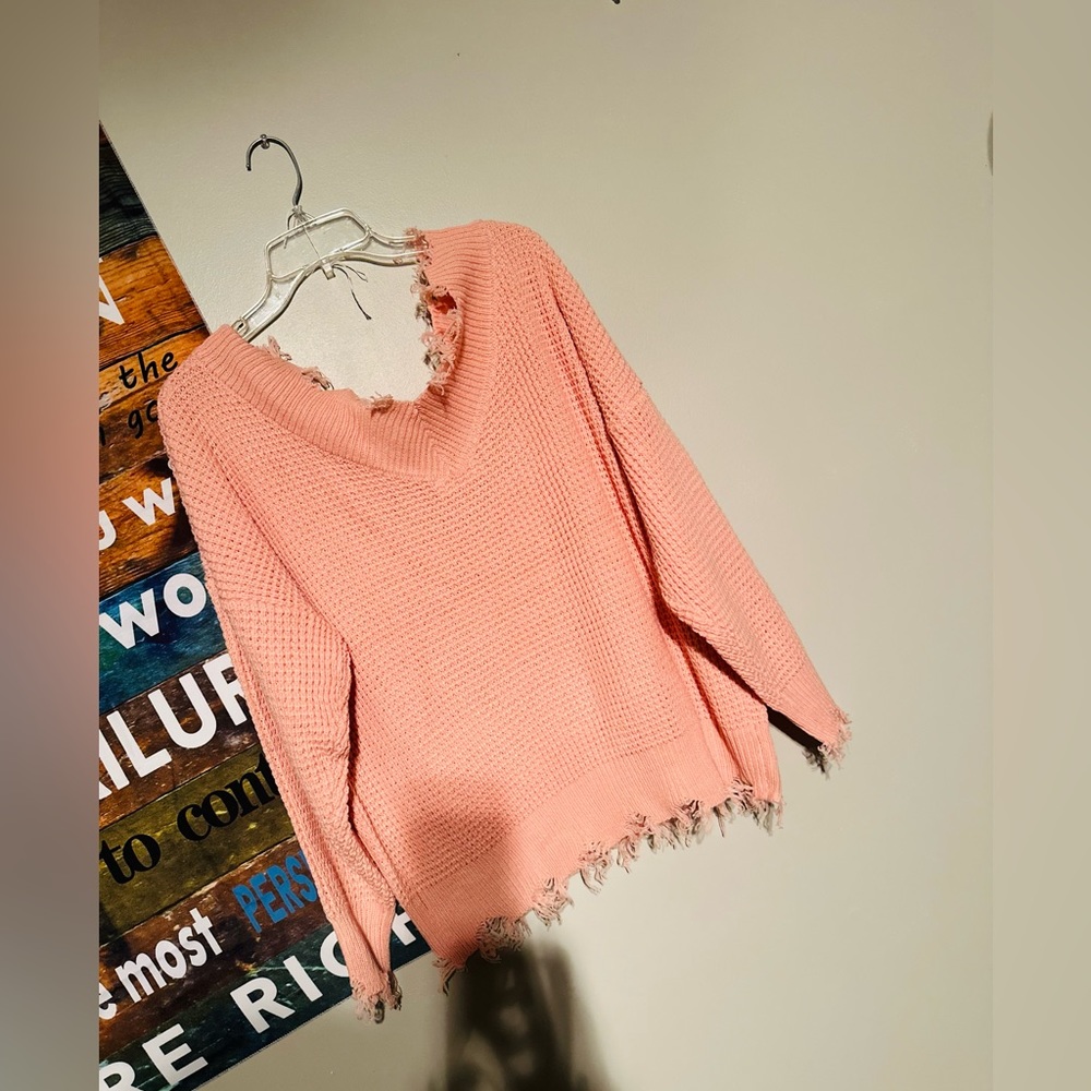 NWOT Distressed sweater